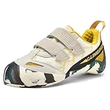 ZHENSI Kletterschuhe Kinder Herren Damen Anfänger Bouldern Sneakers Für Indoor Gym Sport,Beige,41 EU