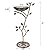 HOUYANG Diam 11.4" W x 31" H Cast Iron Pedestal Bird Bath, Bird Baths for Outdoors,Vintage Metal Bird Bath Garden Yard Decoration
