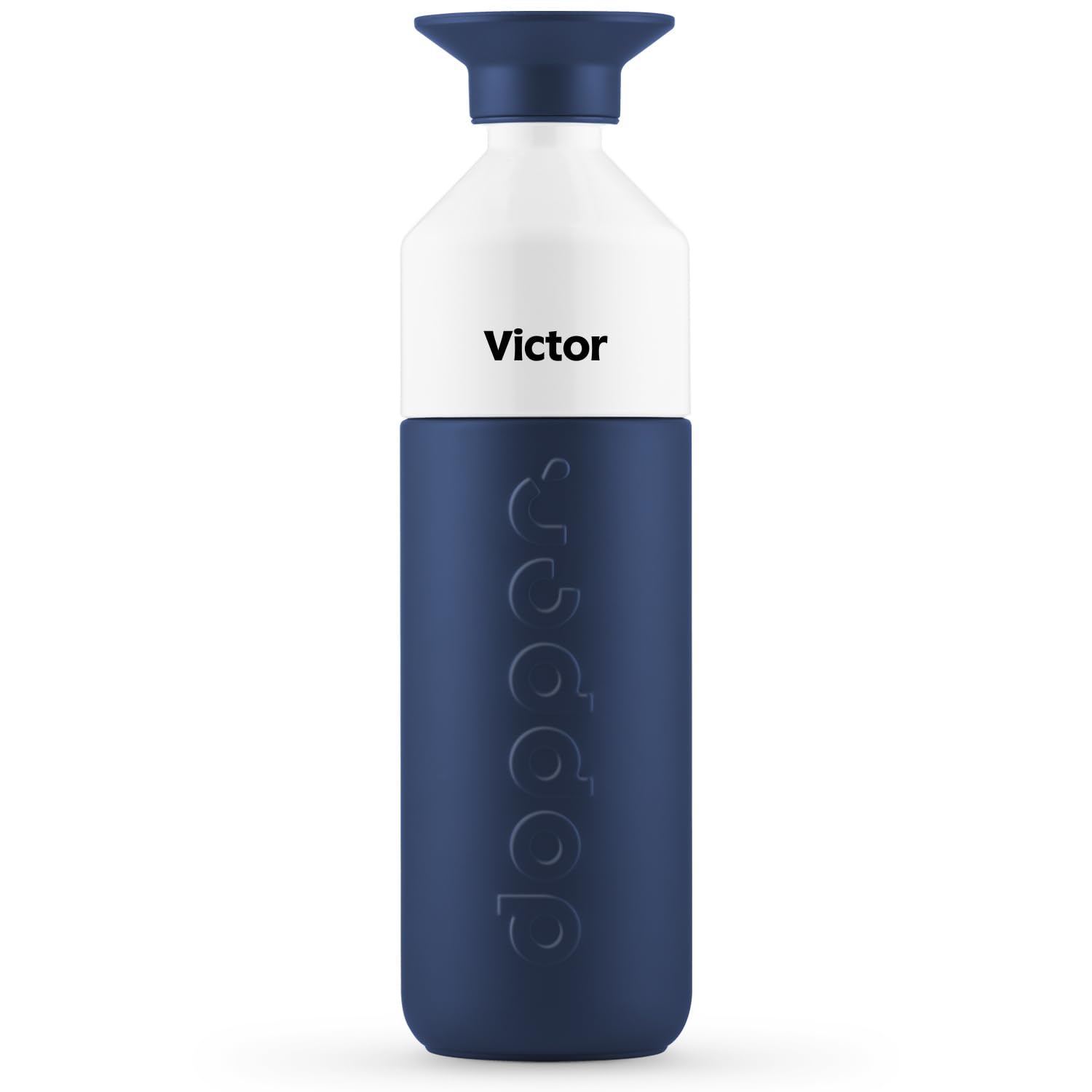 Personalisierte Dopper Insulated Thermosflasche - Edelstahl Trinkflasche - Thermobecher für Kaffee, Tee - Doppelwandig, auslaufsicher, hält 24h kalt / 9h heiß (Breaker Blue, 580 ml)