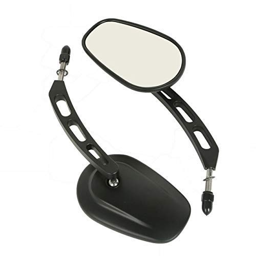 GZDcjscMotorcycle rear view motorcycle universal rear view side mirror fit fit for road king touring xl883 sportster 1200 xl1200c fatboy dyna softail 8mm side mirror side mirror accessories, color: b