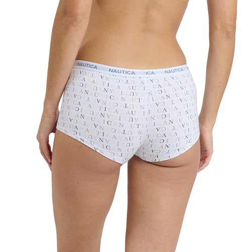 Image of Nautica Women's Cotton Boyshort Underwear Set, 5-Pack