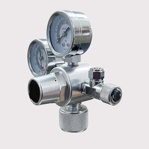 Régulateur de CO2 pour aquarium avec double manomètre et filetage W21.8