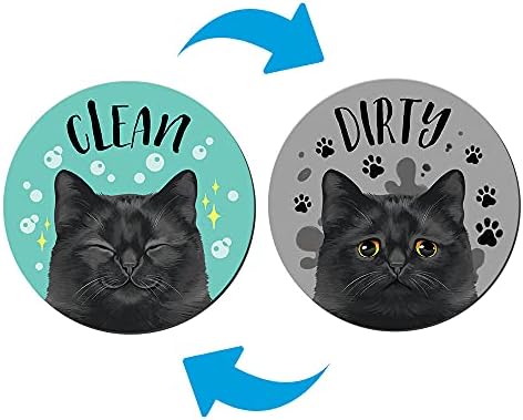 Double Sided Dishwasher Magnet Clean Dirty Sign Indicator Kitchen Flip Turn 2024 A5k0
