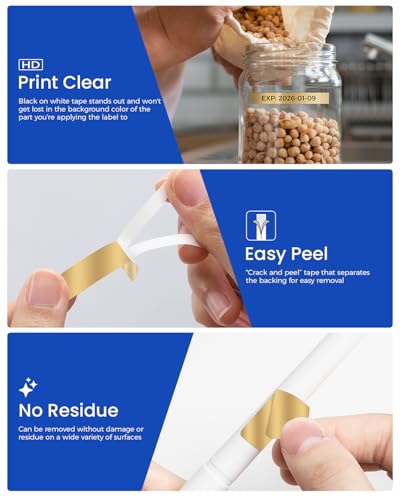Image of Gold Label Tape Replacement for Brother P-Touch Label Maker Tape TZe-831 | Black on Gold TZ 12mm 0.47 inch Laminated for Ptouch PT-D210 D220 D200 Refills, 12 mm(1 /2 Inch) x 8m(26.2ft), 3 Pack