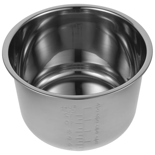 ROMISBABA Cubeta Interior De Acero Inoxidable para Olla Arrocera 24Cm Repuesto De Olla Cocina EléCtrica con Revestimiento Antiadherente Y Escala Integrada para Uso VersáTil En Hogar