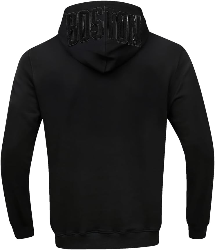 Pro Standard Mens NBA Boston Celtics Classic Triple Black Full Zip Hoodie Triple Black M - Image 4