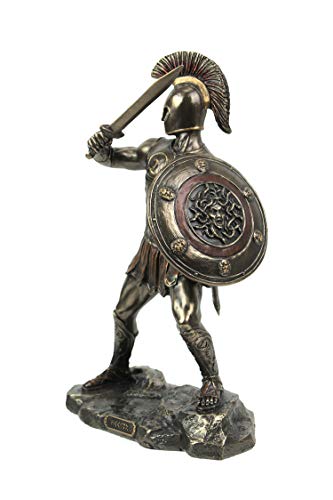 Estatua Héctor de Troya de Resina y Bronce 9.25 pulg miniatura 2