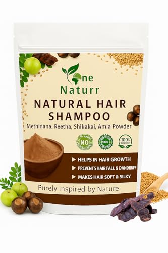 Image of Natural hair Shampoo for prevents hair fall & Anti-dandruff, And helps in hair growth Ayurvedic herbal shampoo powder nourieshes the hair & makes it Soft & Shiny (200g)