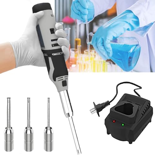 Lab Cell Tissue Homogenizer, 0.5-250ml Handheld High-Speed Homogenizer with 6mm,8mm,10mm Working Heads, 6-Speed Adjustable, for Food, Medicine, Cosmetic,Charge