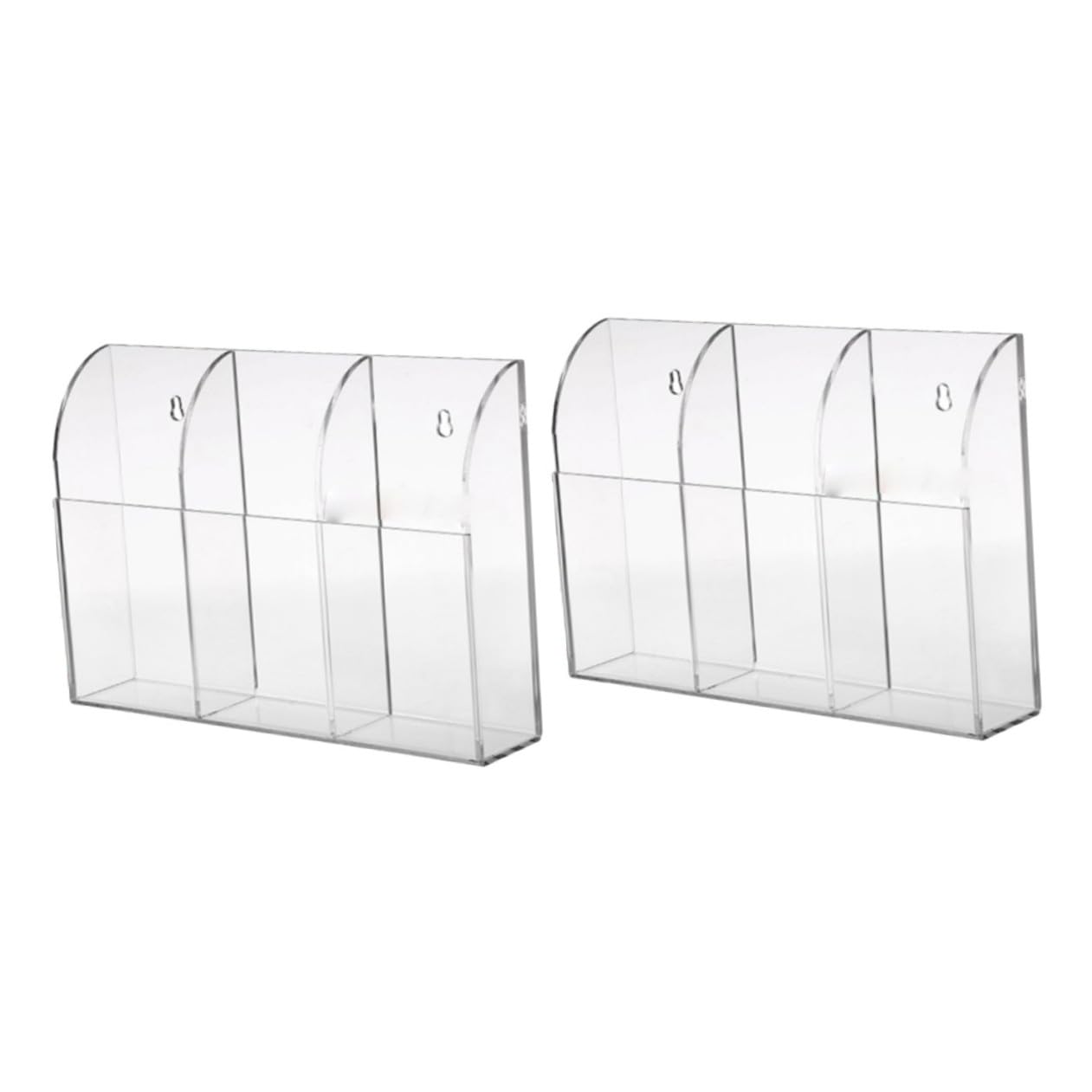 Amosfun Juego de 2 Soportes de Pared de Acrílico Transparente para Organizar Mandos Tv en Casa y Oficina Alta Resistencia y Diseño Multiusos