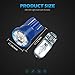 Partsam T10 194 168 LED Dash Instrument Light Bulbs Blue with Twist Lock Socket, Super Bright T10 Instrument Panel Gauge Cluster Dashboard Lights Bulbs 12V 6-2835-SMD LED Chipset, 10Pcs/Set