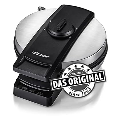 Cloer 1898XL Waffeleisen Professional, zuckerresistente Doppelbeschichtung, für gewerblichen Betrieb geeignet, XL Herzwaffel 19,5 cm Ø 1200 W – Bild 3