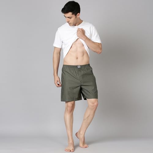 Image of Levi's 024 Boxer Shorts for Men | 100% Poplin Cotton | Checked Men's Boxers | Durable & Breathable | Smooth Hand-Feel | Inner Elastic Waistband | Functional Fly | Relaxed Leg Opening | Pack of 1