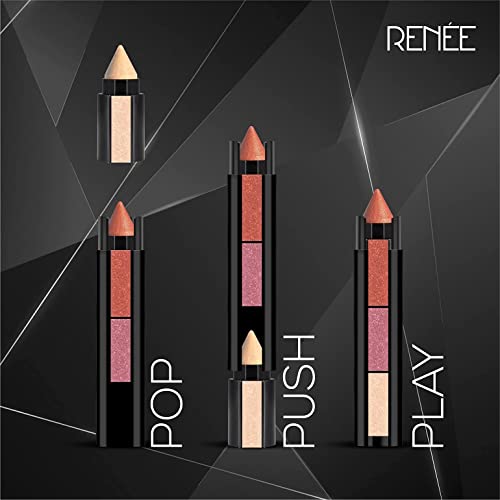 RENEE Fab 3 in 1 Eyeshadow 4.5gm - Highly Pigmented 3 Shades in 1 Stick, Adds Dimension and Intensity With Shimmery Finish, Enriched With Vitamin E - Image 6