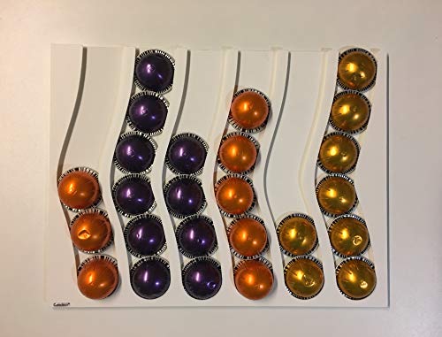 distributeur porte capsules VERTUO Nespresso compatible et DOLCE GUSTO V6B (blanc)