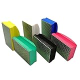 SHDIATOOL Electroplated Diamond Hand Polishing Pads Foam Back for Granite Marble Stone...