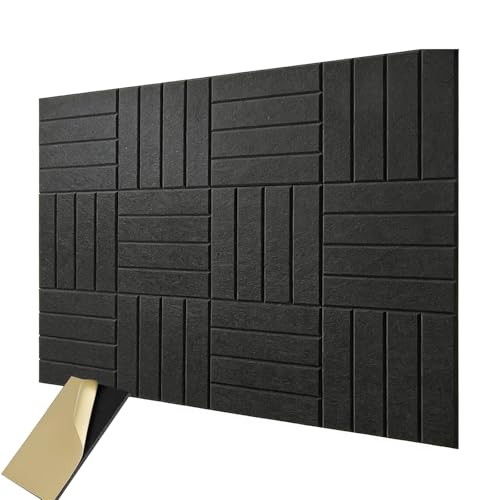 eupdd mousse acoustique: 12 Pièces 30x30x1cm Mousse Anti Bruit Panneaux Acoustiques Autocollants pour Mur, Porte, Home Studio, Bureau, Chambre