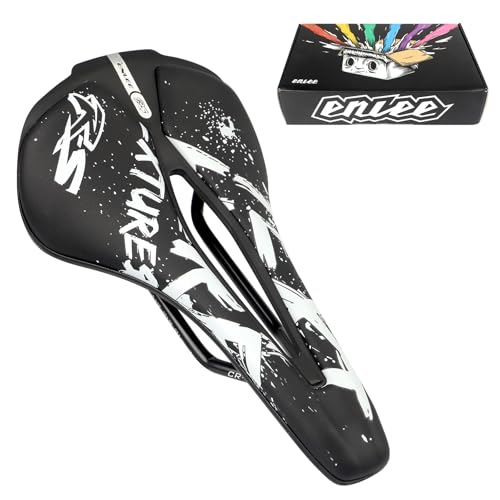 BALINGE Waterproof Bike Saddle with Reflective Strips – Comfortable Bicycle Seat for Road & Mountain Bikes, Hollow Design for Reduced Wind Resistance and Dry Riding，Impression Color