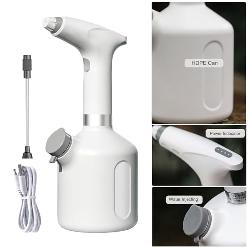 Pulvérisateur d'eau électrique rechargeable 1000ml avec buse ajustable pour fleurs