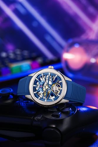 Image of ALIX AL2924 Automatic Mechanical Wrist Skeleton Stainless Steel Band Waterproof Luminous Analog Watches