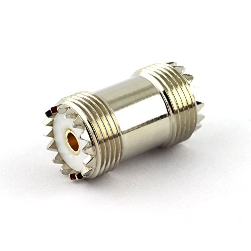 DGZZI 2-Pack UHF Female to UHF Female RF Coaxial Adapter UHF Coax Jack Connector