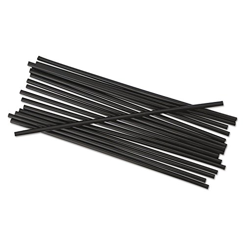 Pitillos negros 13.33 cm, 1000 unidades por pack miniatura 1