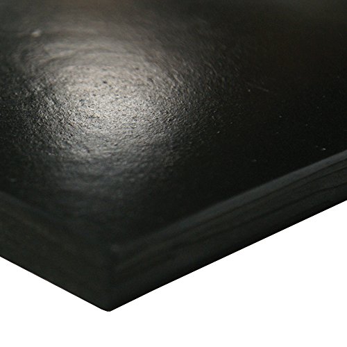Small Parts 30-006-250-024-036 Neoprene Sheet, 60A Durometer, Smooth Finish, No Backing, Black, 0.25" Thickness, 24" Width, 36" Length