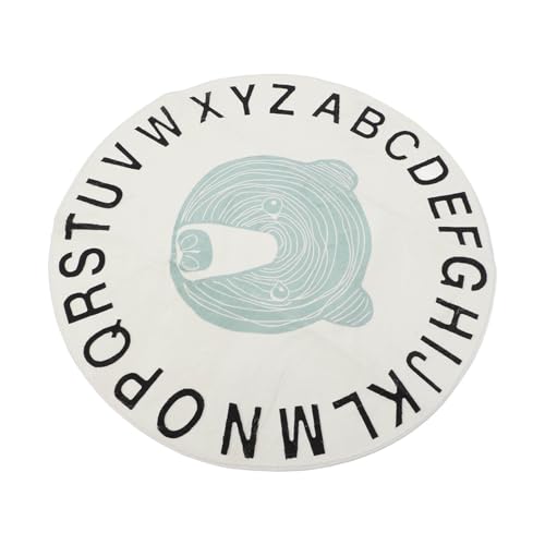 Tapete de área Redonda de Animal de Desenho Animado Antiderrapante para Crianças, Tapete Infantil Ma