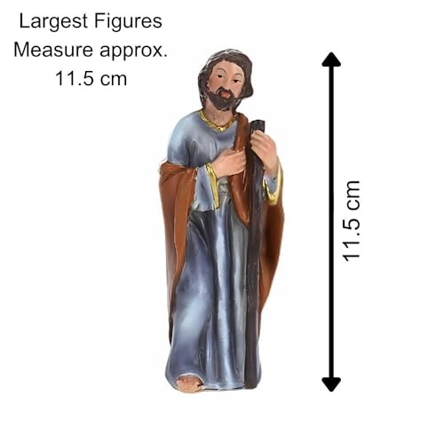 Carousel Home and Gifts Traditional Nativity Set With 9 Detailed Figurines - Image 4