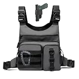 Criuage Bolsa de pecho para deportes al aire libre para hombres y mujeres, paquete de pecho EDC para