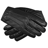 QUALITY WEARS USA Leather Gloves cowhide Police Cut resistant, Patrol, Search Duty Gloves (BLACK, Large)
