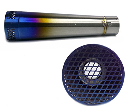 焼きチタンマフラー　50.8 バイクサイレンサー　美品！ Amazon | チタン焼き色風 スリップオン マフラー サイレンサー