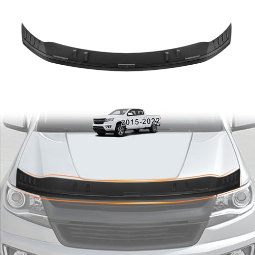 Image of TripleAliners Hood Bug Deflector Protector for 2015-2022 Chevy Colorado | Hood Protector, Bug Deflector Shield Replacement, Flexible TPE Material, Easy to Install, Upgraded adhesion