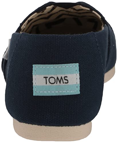 Image of TOMS Women's Alpargata Recycled Cotton Canvas Loafer Flat, Navy, 12