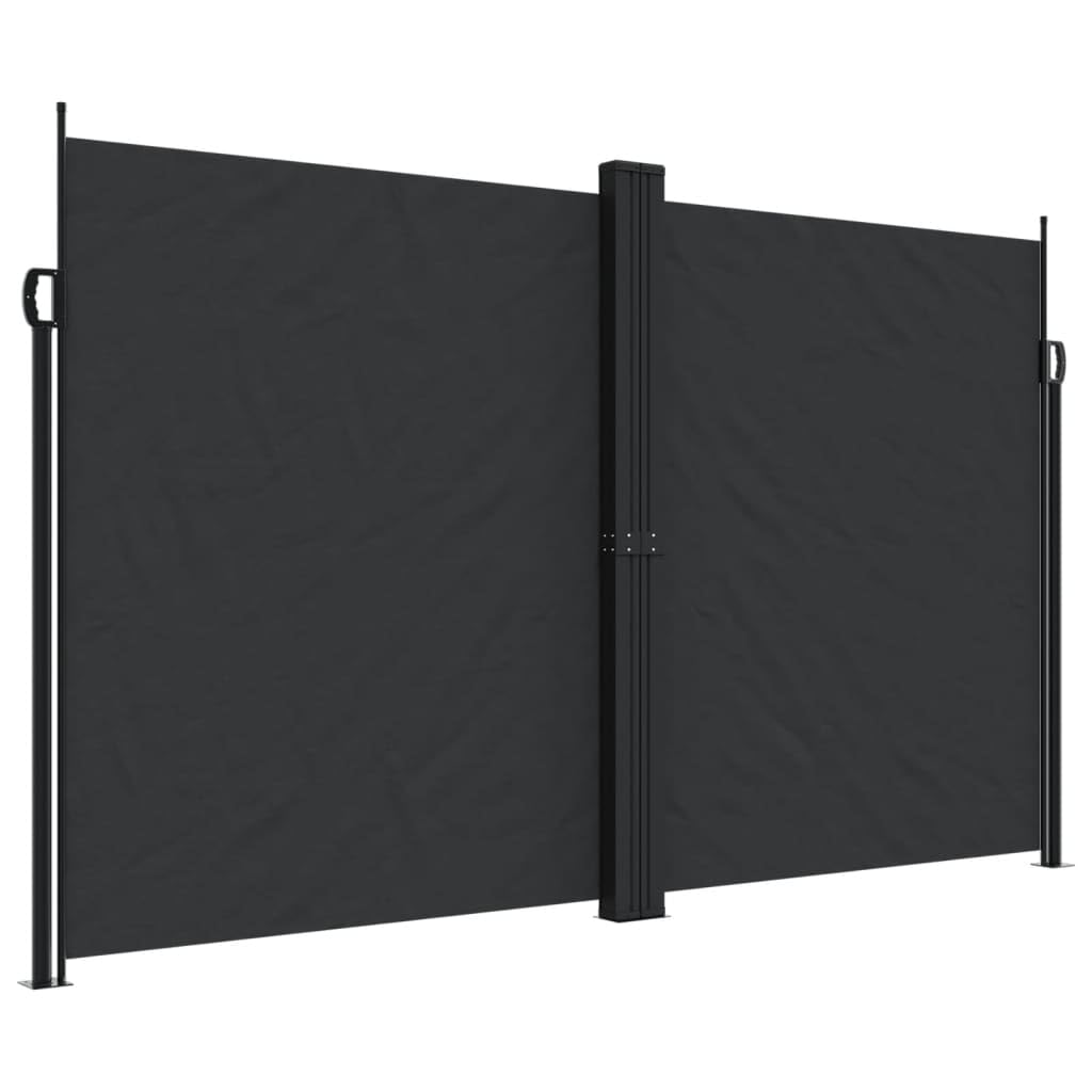 Toldo Lateral Retráctil Negro 200x1000 cm