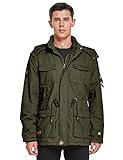 parka militari Parka Casual per l'Inverno Quotidiano - La giacca militare combinata con un look semplice è una buona scelta regalo per la famiglia e gli amici come usura quotidiana in molte occasioni, ad esempio, equitazione, pesca, campeggio, caccia, escursioni, ecc.