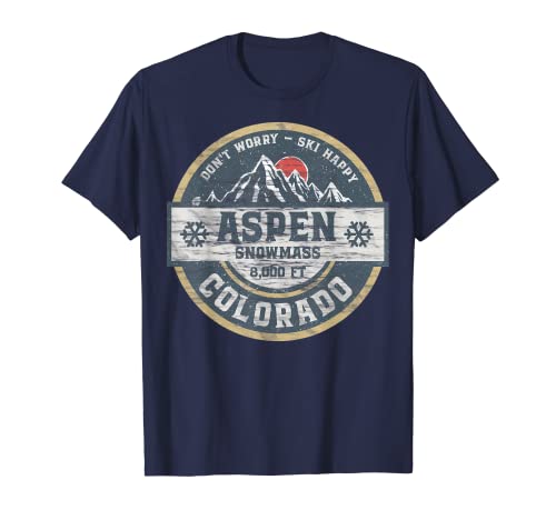 Aspen Colorado Rocky Mountains Tee Senderismo Camping Escalada Camiseta