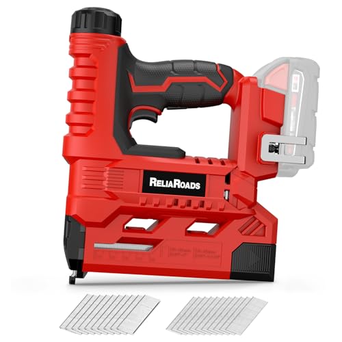 2-in-1 Cordless 18GA Brad Nailer & 1/4 Crown Stapler Compatible with Milwauke* Batteries(Tool Only) - Lightweight, 1600 Nails/Staples Included for DIY, Upholstery & Home Renovation