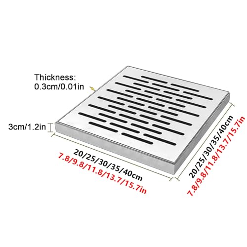 Couvercle de regard pour eaux usées en acier inox 35 cm double rangée - 2