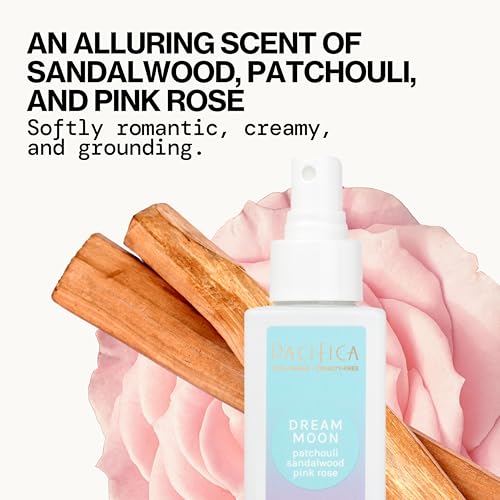 Image of Pacifica Hair Perfume & Body Fragrance Spray Mist - Dream Moon with Vanilla, Almond & Spices - Alcohol-Free, Vegan & Cruelty-Free, 6.5 oz