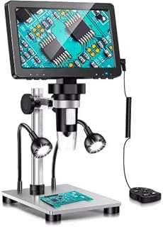 Digitales Mikroskop mit 7-Zoll-HD-Bildschirm, 50X-1200X Vergrößerung, 12MP Kamera, USB-Konnektivität, messbare Software für Löten und Telefonreparatur