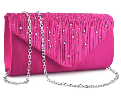 Image of TINDTOP Evening Clutch Purses for Women Handbags for Formal Wedding Party Cocktail Prom Crossbody Shoulder Envelope Bag | for Formal Wedding