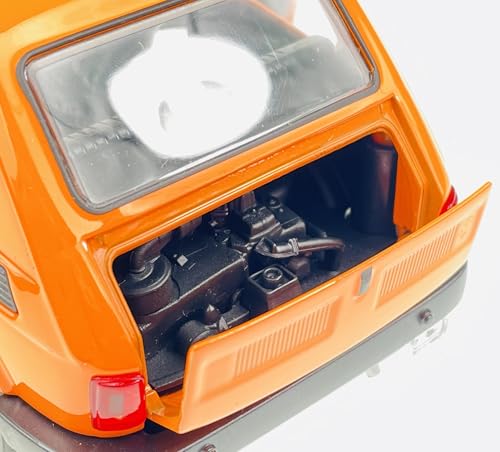 Dromader Welly FIAT 126 Orange Baugleich Polski FIAT 126p 1972-2000 1/21 Modell Auto Maluch
