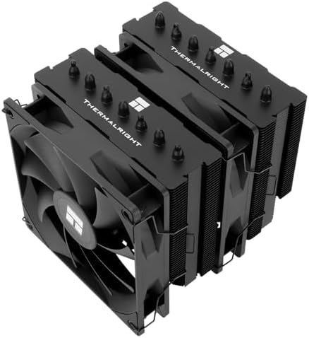 Thermalright Phantom Spirit 120 SE Black CPU Air Cooler,Doubler CPU Fans and Double Towers,154mm High CPU Cooler,for AMD:AM4/AM5,Intel 1150/1151/1200/1851/1700(PS120 SE Black)
