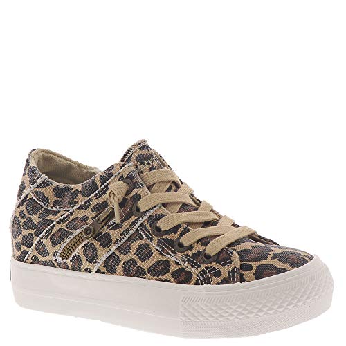 Blowfish Malibu Women's Melondrop Sneaker, Natural City Kitty Canvas, 8