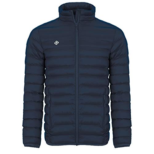 Izas - Chaqueta de Fibra para Hombre - Chaqueta Térmica de Rápido Secado con Cierre de Cremallera y Capucha - Material Transpirable Ideal para Actividades al Aire Libre - Nasser Azul Oscuro - M
