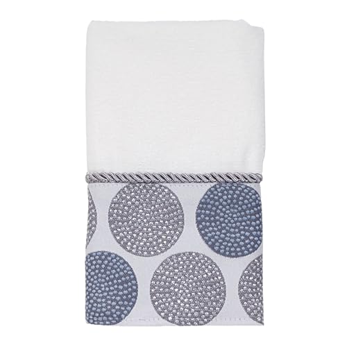 Avanti Linens - Fingerspitzen-Handtuch, weiches und saugfähiges Baumwolltuch (Gepunktete Kreise Kollektion, weiß)