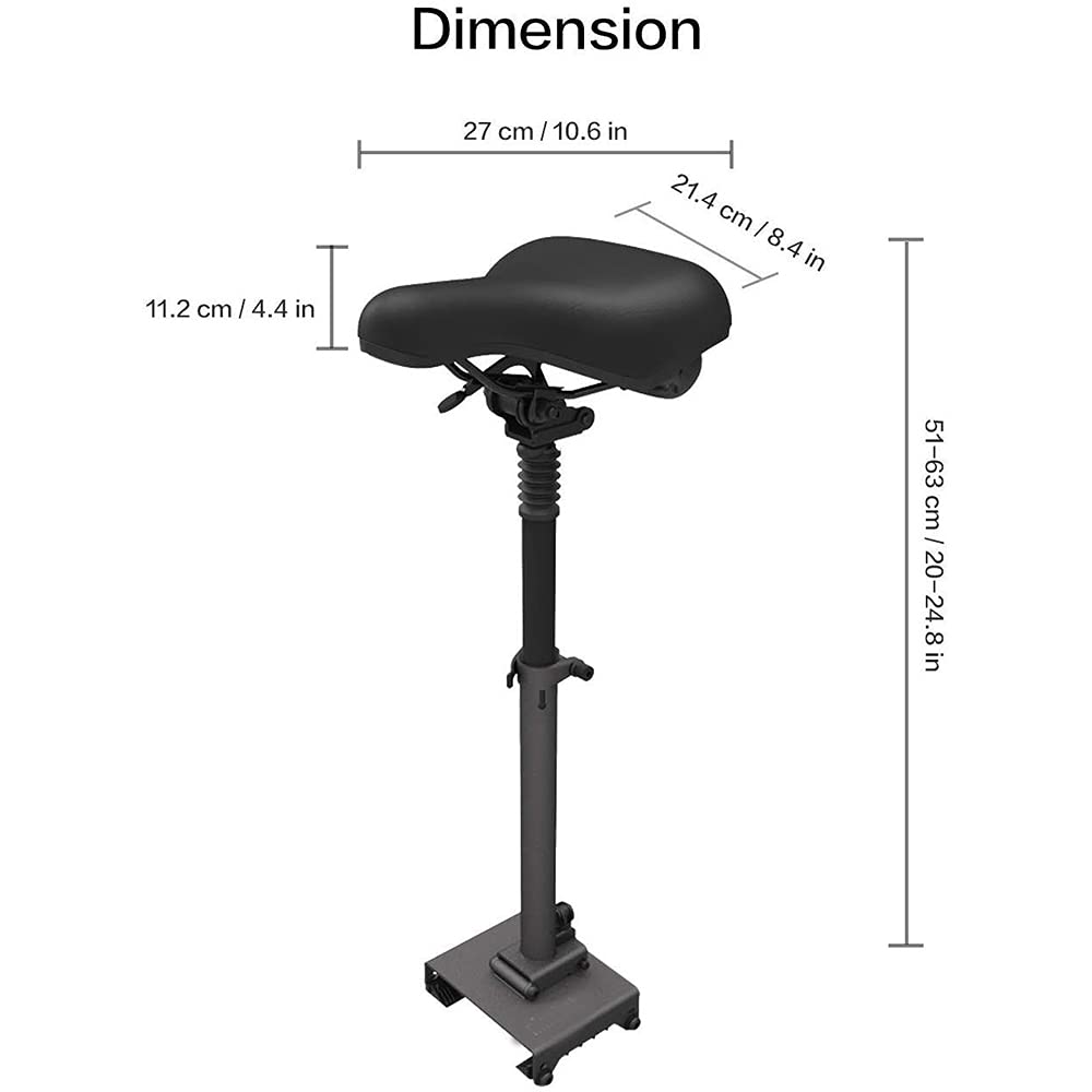FEC Tech ES Selle de scooter électrique réglable en hauteur pour trottinette électrique Ninbot ES1 ES2 ES4 et autres scooters électriques Siège ergonomique