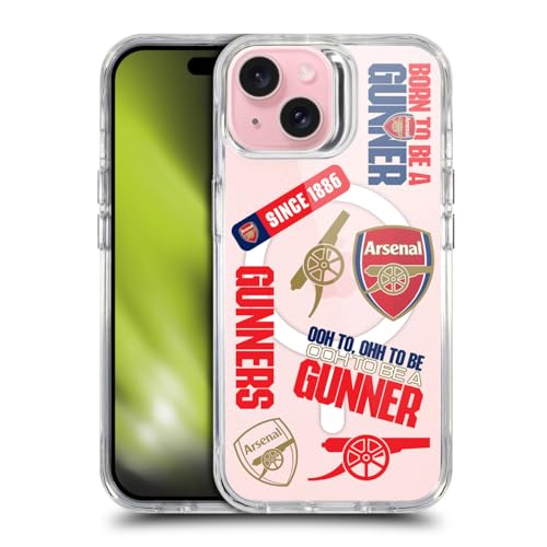 Coque iPhone 15 Arsenal FC compatible MagSafe antichoc Head Case Designs