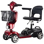 iCAN X-02 2026 Model Portable Mobility Scooter, 120 Kg Capacity, 12.5 Mile Long Range, Removable Battery, UK Regulated, LED Headlight, Removable Basket, CupHolder, Light Weight, Front Fairing